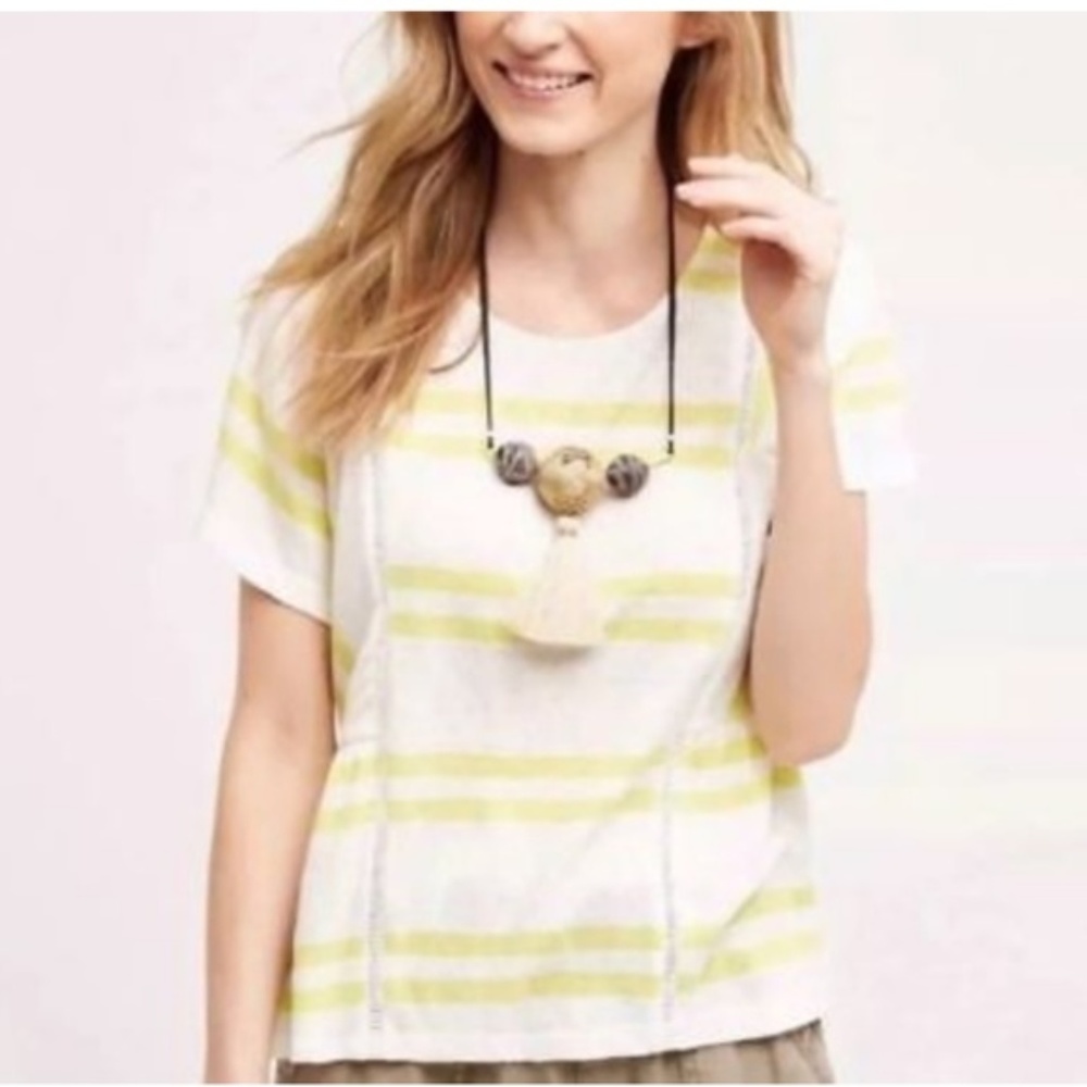 Anthro Postmark Striped Hitched Tee
